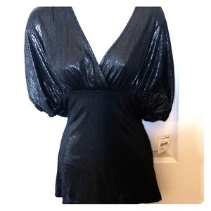 Black and gunmetal top from Flounce Nordstrom's